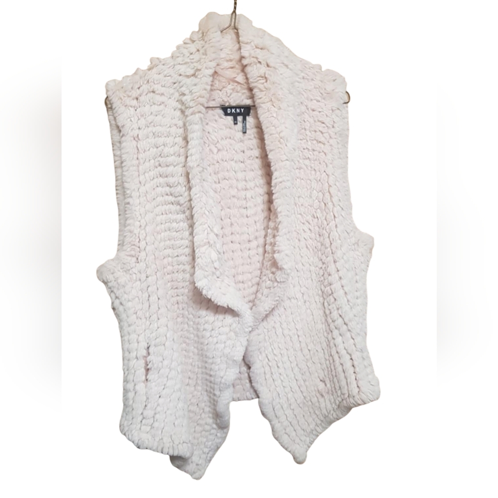 DKNY Cozy Faux Fur Vest M/L